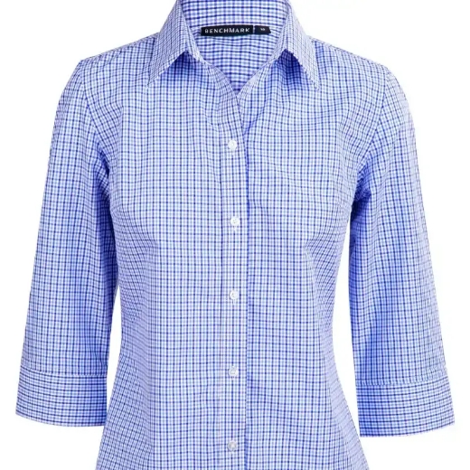 Picture of Winning Spirit, Ladies Gingham 3/4 Sleeve Shirt